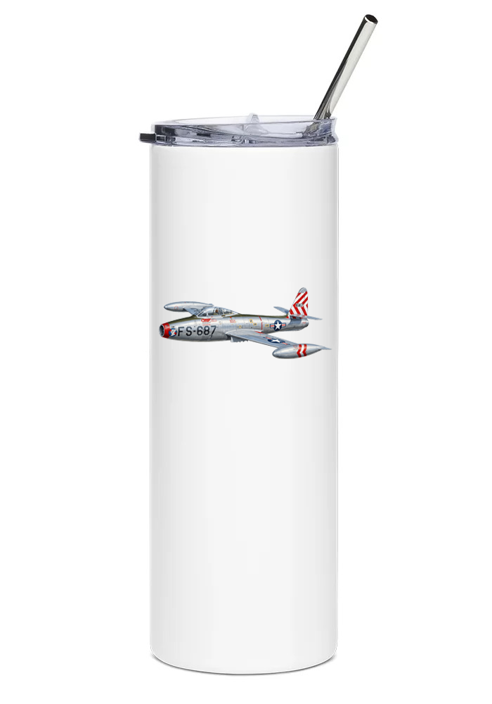 Republic F-84 Thunderjet water tumbler