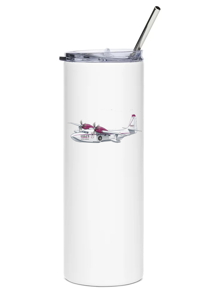 Chalk's Ocean Airways Grumman Mallard water tumbler