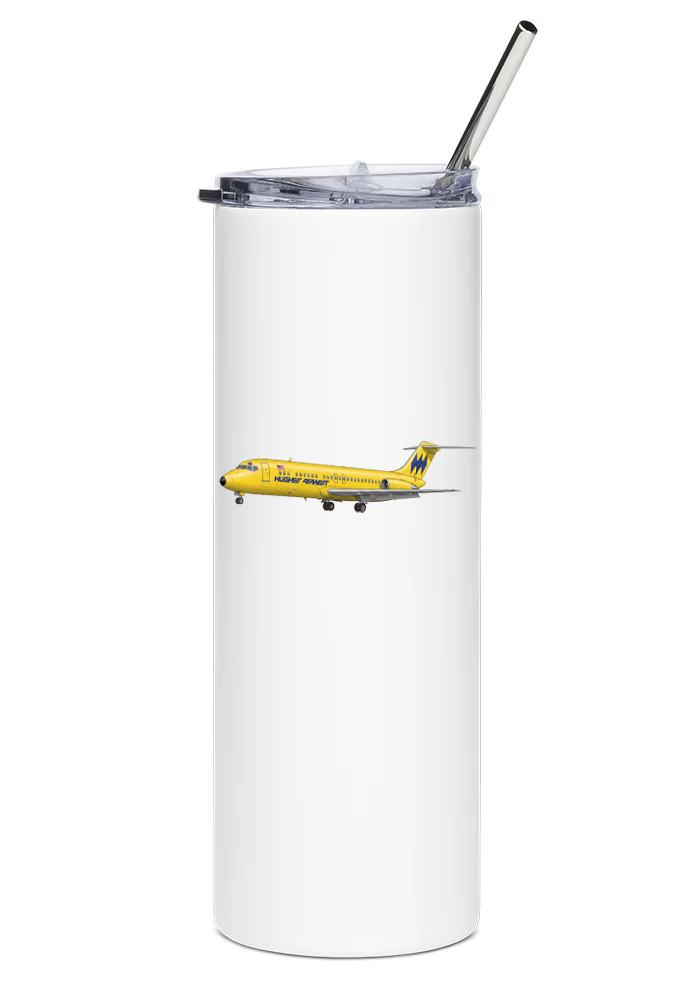 Hughes Airwest Douglas DC-9 water tumbler