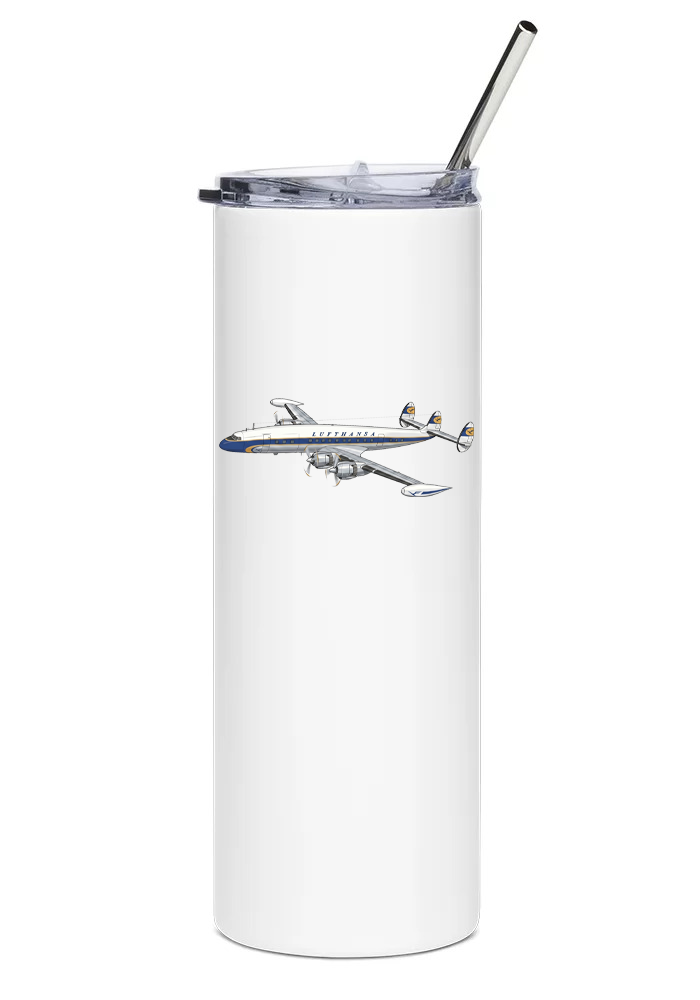 Lufthansa Lockheed Constellation water tumbler