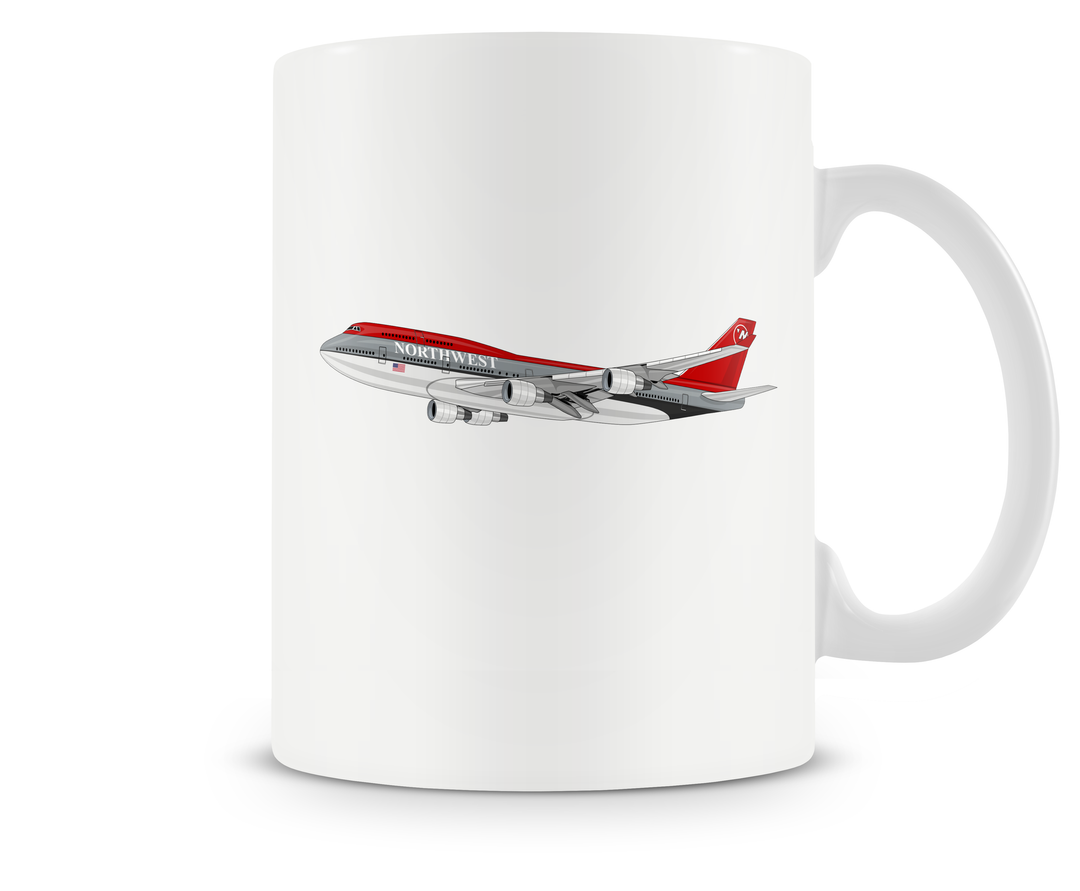 Northwest Airlines Boeing 747-400 Mug 15oz