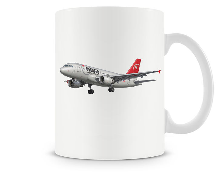 Northwest Airlines Airbus A319 mug