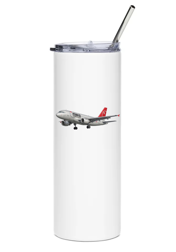 Northwest Airlines Airbus A319 water tumbler