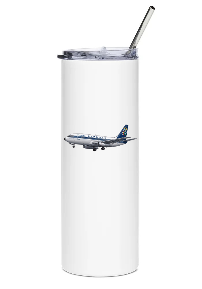 Olympic Airlines Boeing 737 water tumbler