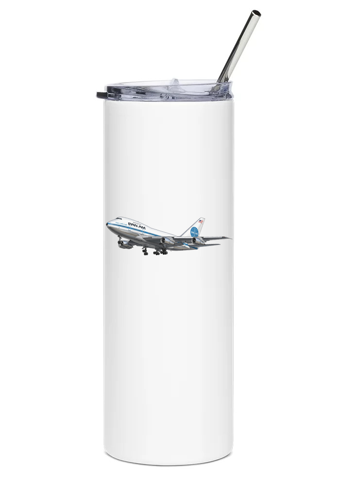 Pan Am Boeing 747SP water tumbler