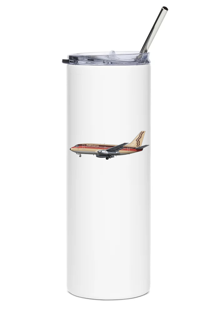 People Express Airlines Boeing 737 water tumbler