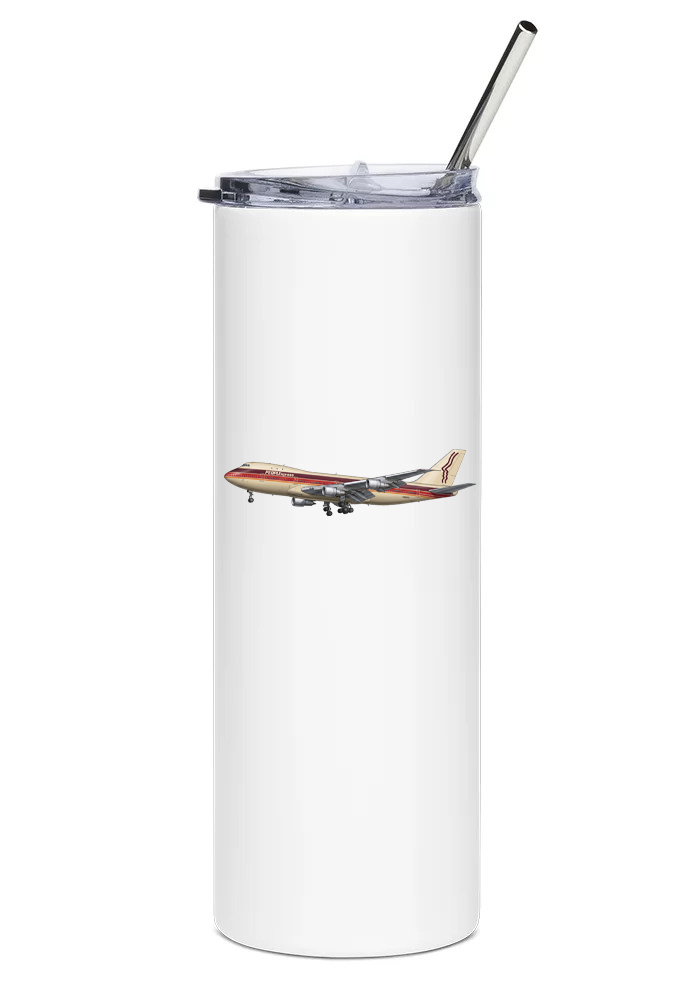 People Express Airlines Boeing 747 water tumbler