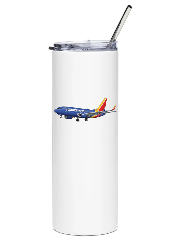  Southwest Airlines Boeing 737NG water tumbler