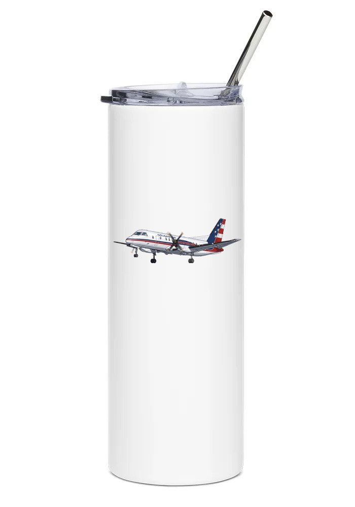 Colgan Air Saab 340 water tumbler