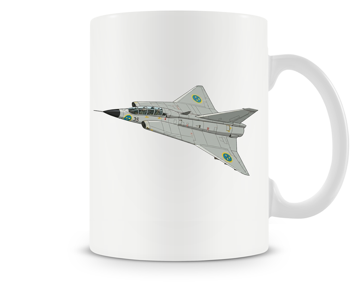 front Saab 35 Draken mug 15oz