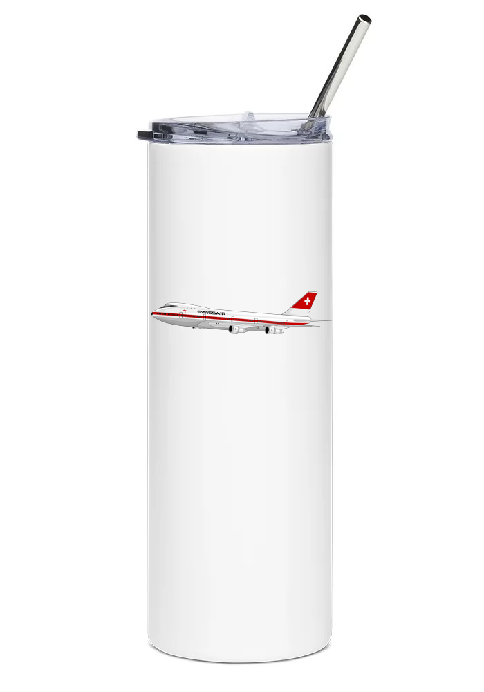 Swissair Boeing 747 water bottle