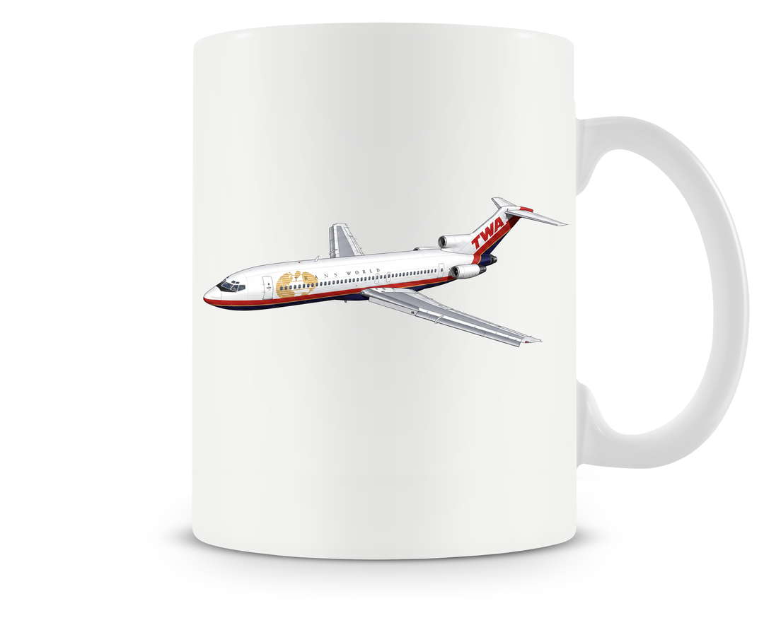 TWA Boeing 727-200 mug