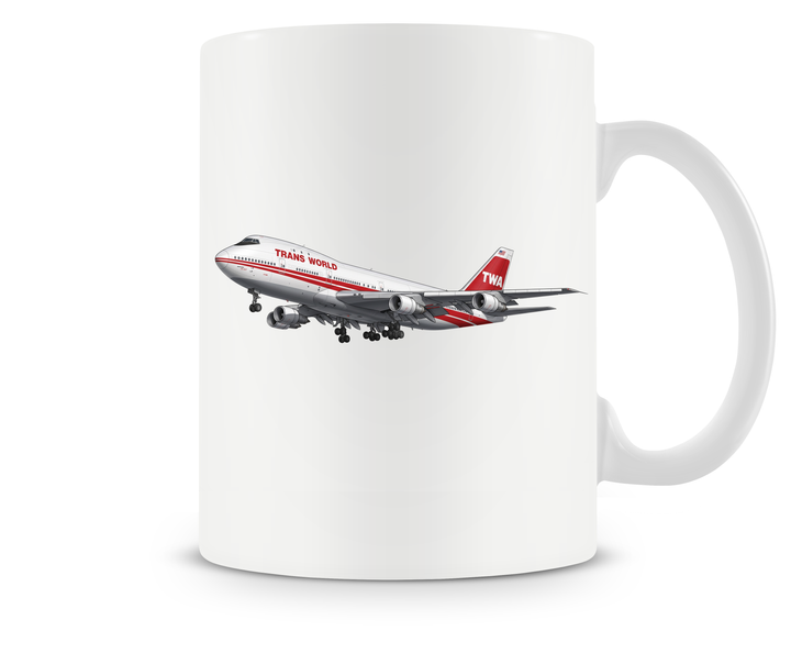 TWA Boeing 747 mug