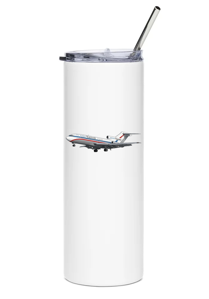 United Airlines Boeing 727 water tumbler