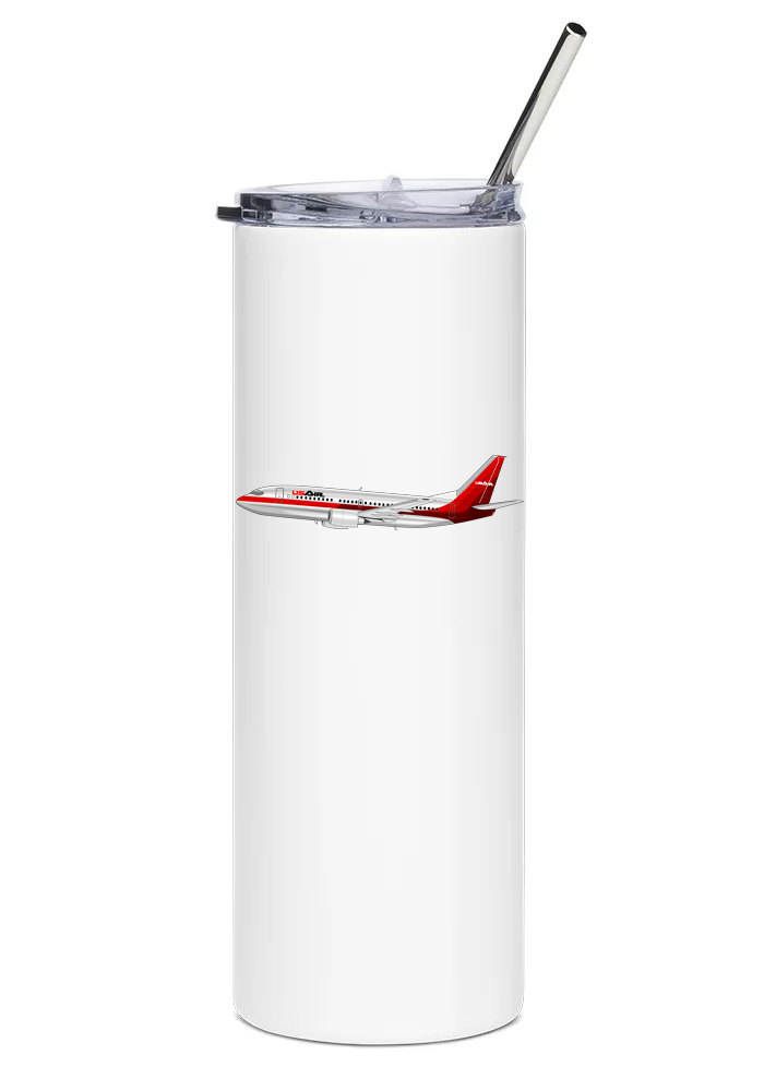 US Airways Boeing 737 water tumbler
