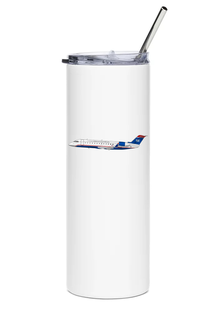 US Airways Express Bombardier CRJ200 water tumbler