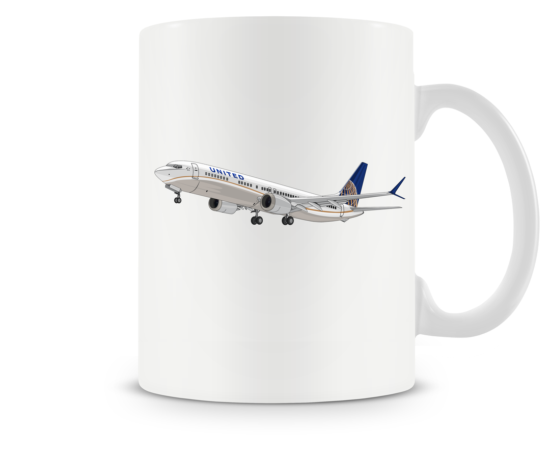 United Airlines Boeing 737 MAX Mug 15oz.