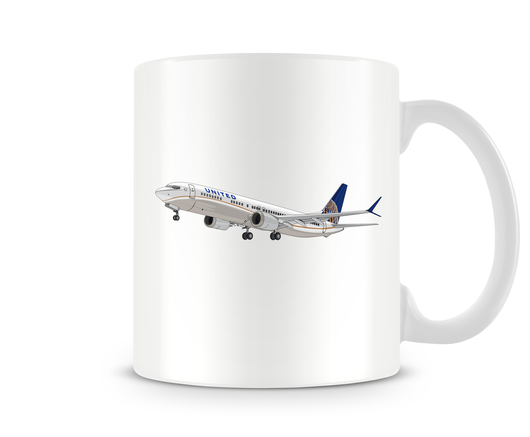 United Airlines Boeing 737 MAX Mug