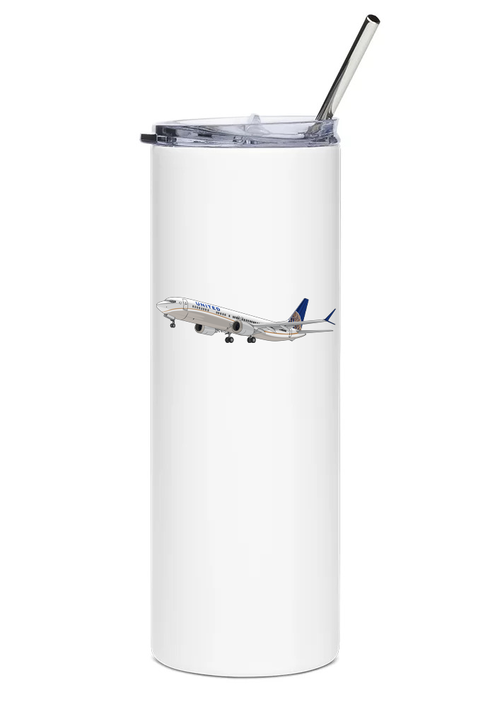 United Airlines Boeing 737 MAX water tumbler