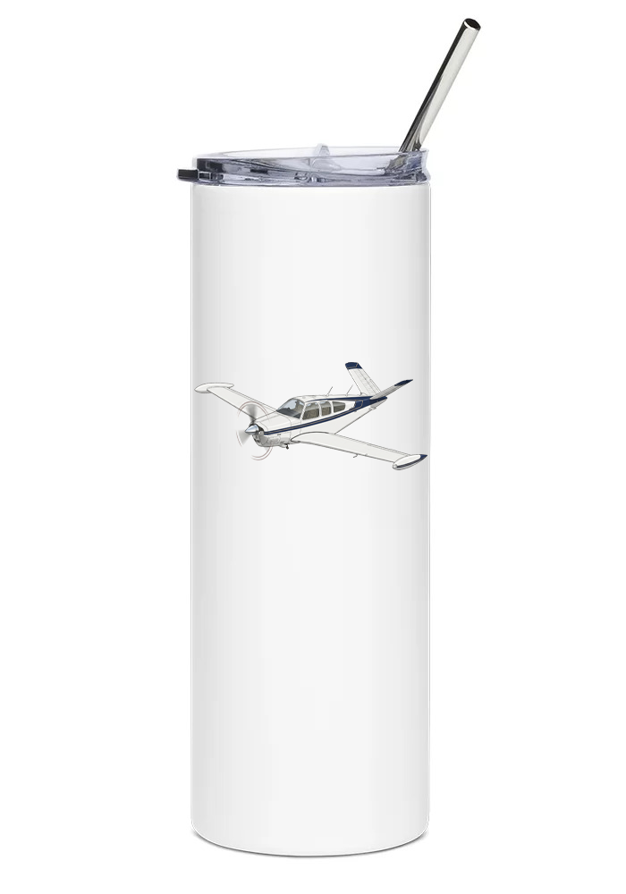 Beechcraft Bonanza V35A water tumbler
