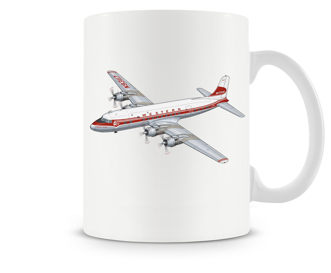 Western Airlines Douglas DC-6 mug