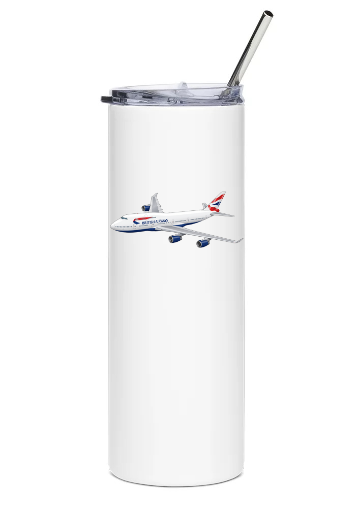 British Airways Boeing 747-400 water tumbler
