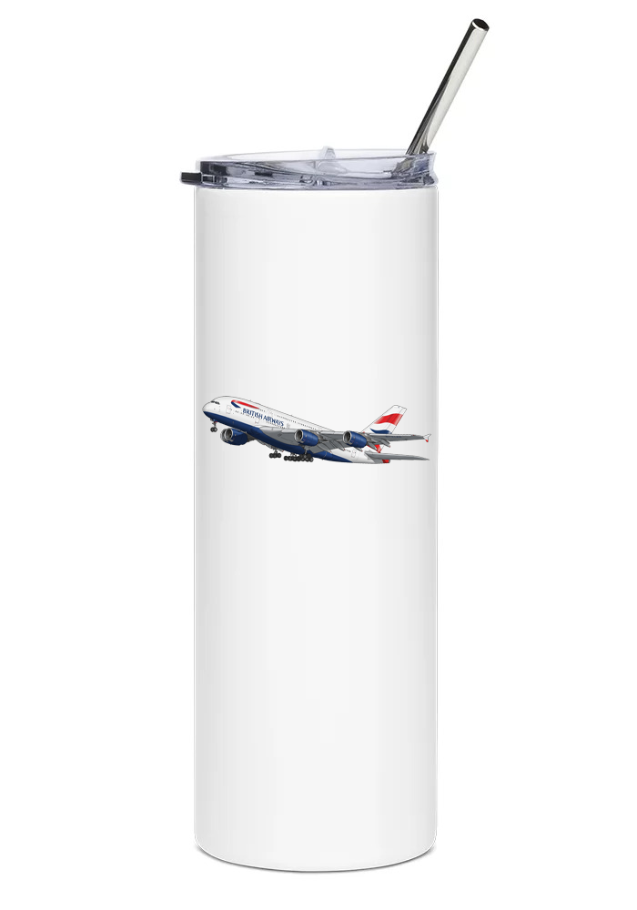British Airways Airbus A380 water tumbler