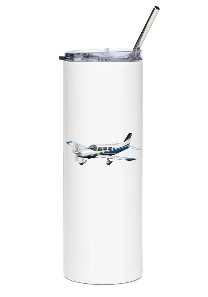 Piper Cherokee Six water tumbler