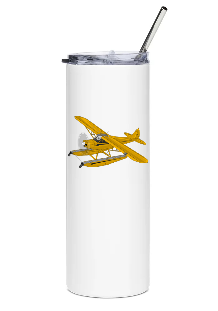 Piper J-3 Cub Floatplane water bottle