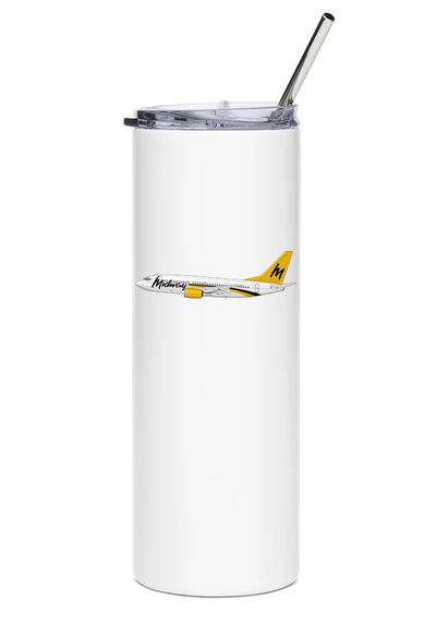 Midway Airlines Boeing 737NG water bottle