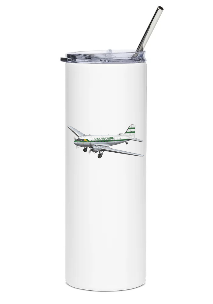 Ozark Airlines Douglas DC-3 water tumbler