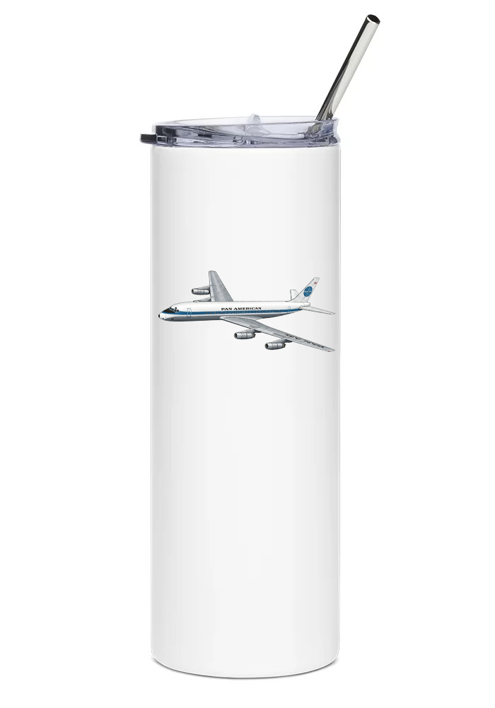 Pan Am Douglas DC-8 water tumbler