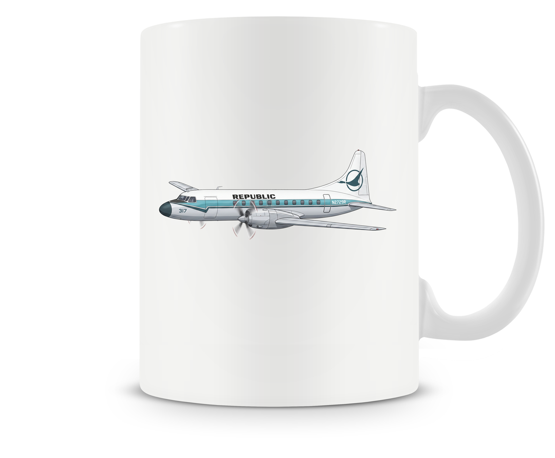 Republic Airlines Convair 580 mug