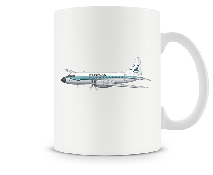 Republic Airlines Convair 580 mug