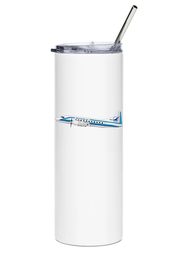Republic Airlines Convair 580 water bottle