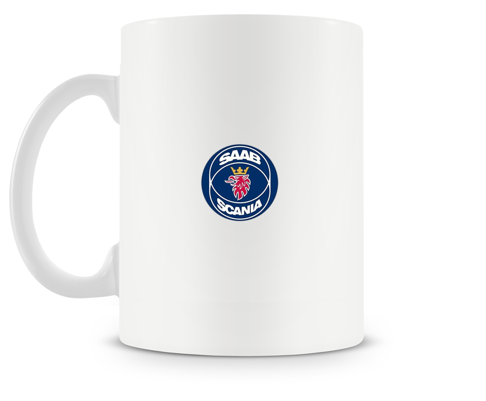 back of Saab 35 Draken mug 15oz