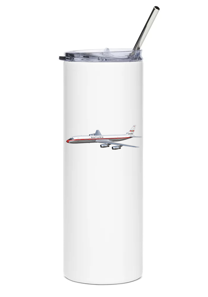 Saturn Airways Douglas DC-8 water tumbler