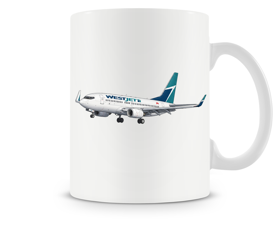 WestJet Boeing 737 mug