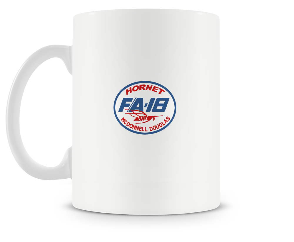 back of McDonnell Douglas F/A-18 Hornet mug
