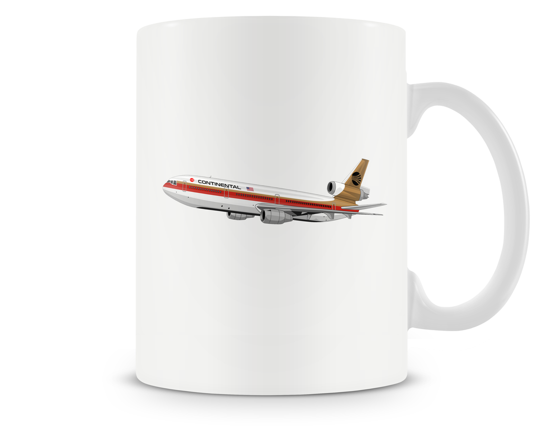 Continental Airlines McDonnell Douglas DC-10 Mug - Aircraft Mugs