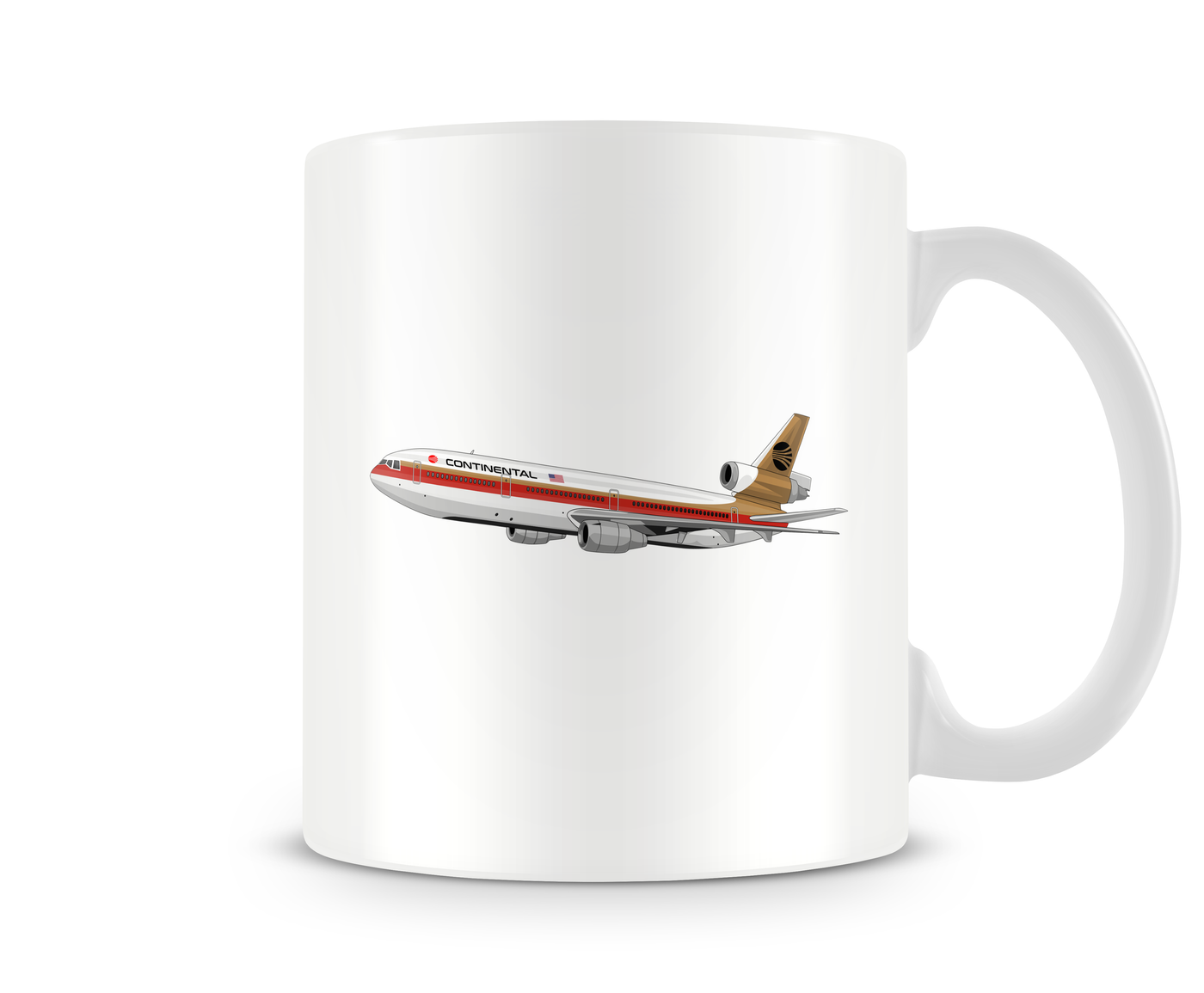 Continental Airlines McDonnell Douglas DC-10 Mug - Aircraft Mugs