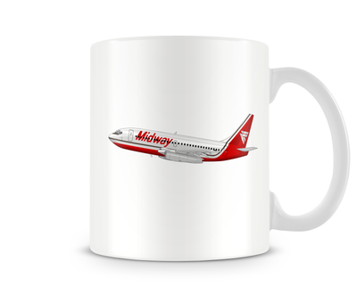 Midway Airlines Boeing 737 Mug - Aircraft Mugs